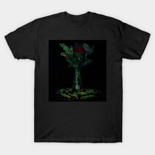 Black Panther Art - Flower Bouquet with Glowing Edges 7 T-Shirt